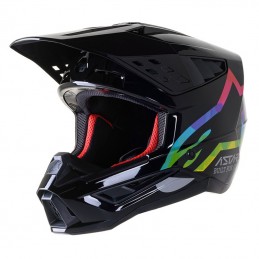 ALPINESTARS S-M5 COMPASS BLACK SILVER HUE GLOSSY